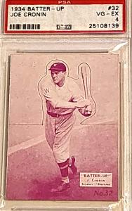 1934 Batter Up #32 Joe Cronin Card