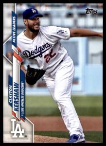 2020 Topps Update Clayton Kershaw Dodgers Card