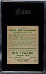1933 Goudey Mickey Cochrane Card #76 SGC 3