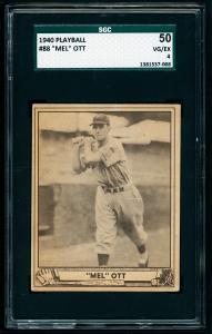 1940 Mel Ott Play Ball #88 - SGC 4