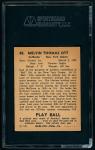 1940 Mel Ott Play Ball #88 - SGC 4