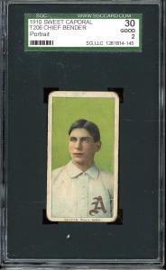 1909-11 T206 Chief Bender Portrait Baseball Card