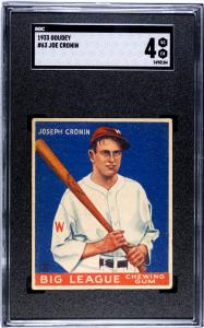 1933 Goudey Joe Cronin #63 SGC 4 Card