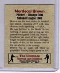 Mordecai Brown Chicago Cubs Ultimate Card Set