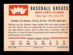 1960 Fleer Harry Heilmann #65 Sports Card