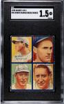 1935 Goudey Dazzy Vance 4-in-1 Sports Card