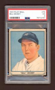 1941 Play Ball Bill Dickey Yankees Baseball Card