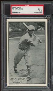 1929 Al Simmons R315 No Text Line PSA 5.5