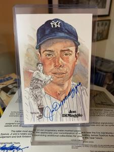 Joe DiMaggio Signed 1980 Perez-Steele Postcard