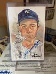 Joe DiMaggio Signed 1980 Perez-Steele Postcard