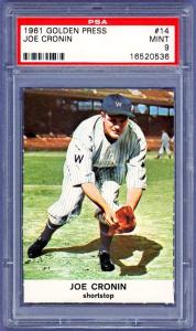 1961 Golden Press Joe Cronin Card PSA 9