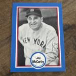 #83 Joe McCarthy Yankees Shakey's Pizza Card