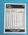 1991 Conlon Collection Max Carey Baseball Card #24