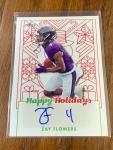 2023 Leaf Holiday Zay Flowers Autograph Card