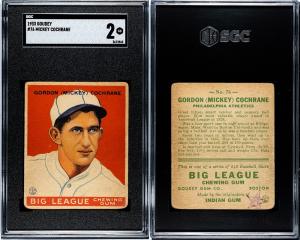 1933 Goudey Mickey Cochrane Baseball Card #76
