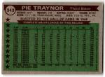 1976 Topps Pie Traynor Pittsburgh Pirates Card