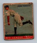 1933 Goudey Herb Pennock Rookie Baseball Card