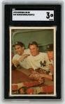 1953 Bowman Color Mickey Mantle Yogi Berra Card