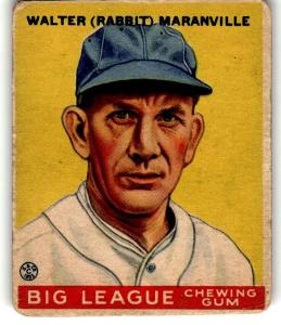 1933 Goudey Rabbit Maranville #117 Sports Card