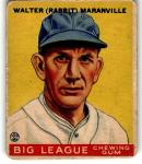 1933 Goudey Rabbit Maranville #117 Sports Card