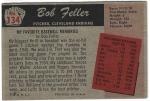 1955 Bowman Bob Feller Cleveland Indians Card