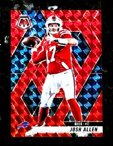 Josh Allen 2025 Panini Mosaic Red Prizm Card