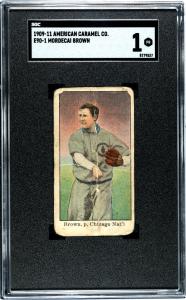 1909 E90-1 Mordecai Brown Sports Card