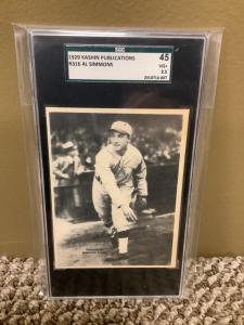1929 Kashin R316 Al Simmons Baseball Card