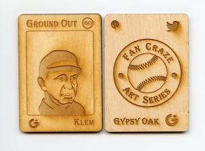 Bill Klem Wooden Fan Craze Gypsy Oak Card