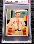 1935 Diamond Stars Carl Hubbell Baseball Card #39