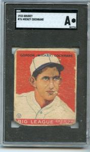 1933 Goudey Mickey Cochrane #76 Sports Card