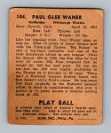1940 Play Ball Paul Waner Baseball Card