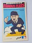 1972 Fleer Baseball Famous Feats - Pick Cards