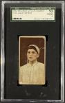 1912 T207 Zack Wheat Brown Background Card