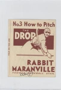 1936 National Chicle Rabbit Maranville #3 Card