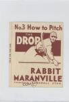 1936 National Chicle Rabbit Maranville #3 Card