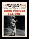 1961 NuCard Scoops #479 Carl Hubbell Card