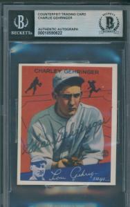 Charlie Gehringer Signed Trading Card – Beckett Authenticated