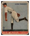 1933 Goudey Herb Pennock Yankees Card