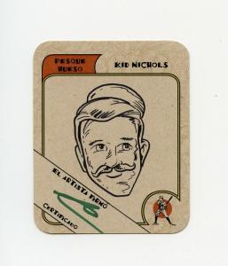 Kid Nichols Green Signed Pesque Hueso Card