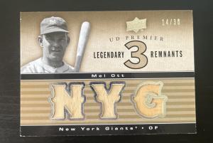 Mel Ott 2008 Upper Deck Premier Bat Card /30