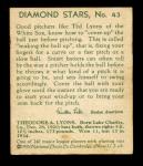 Ted Lyons 1934-36 National Chicle Diamond Stars Card