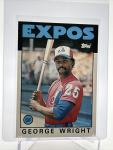 1986 Topps George Wright Baseball Card #128T