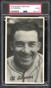 1936 Goudey Al Simmons PSA 2 Sports Card