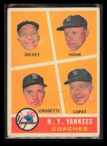 1960 Topps #465 Yankees Coaches Card Set