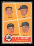 1960 Topps #465 Yankees Coaches Card Set