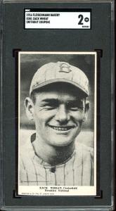 1916 Zack Wheat Fleischmann Bakery Baseball Card SGC 2