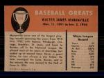 1961 Fleer Baseball Greats Rabbit Maranville Card