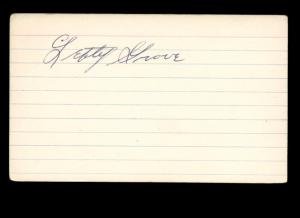 Lefty Grove Signed Hall of Fame Index Card