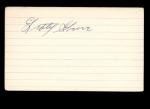 Lefty Grove Signed Hall of Fame Index Card